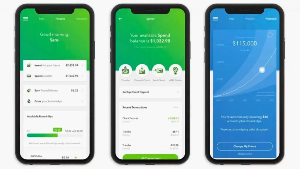 Acorns mobile app