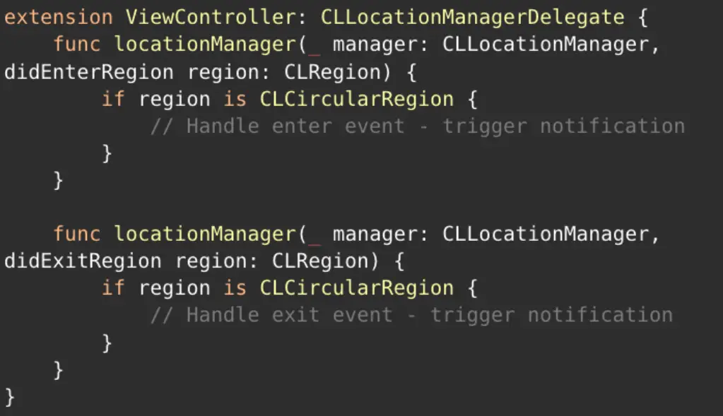 Geofrencing iOS code 3