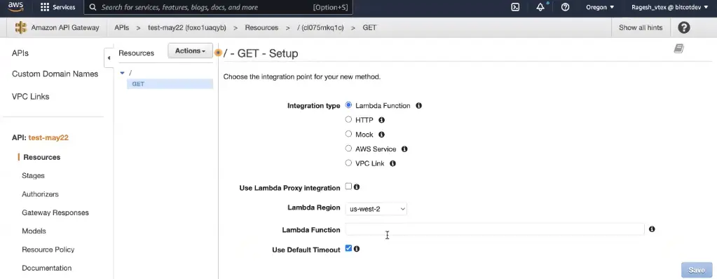 Rest API with Lambda