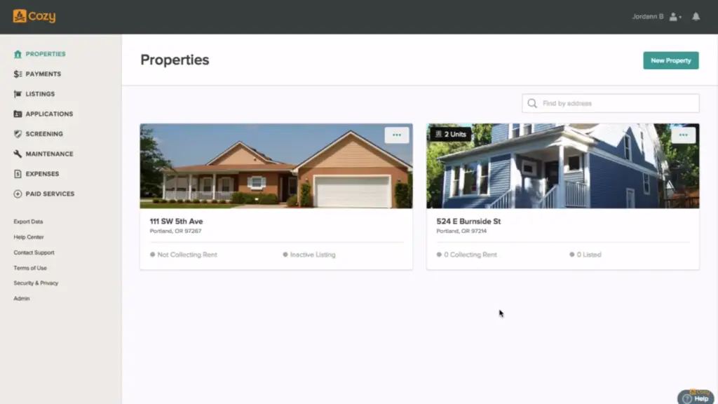 cozy property management software