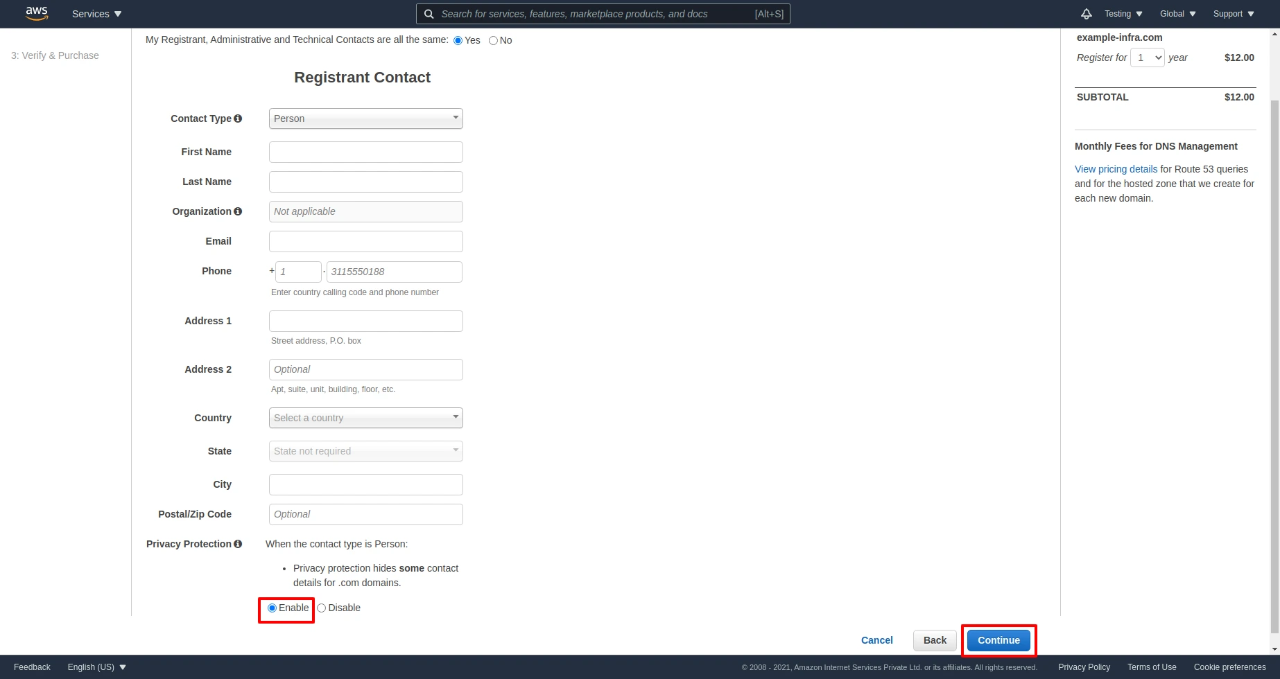 registrant contact